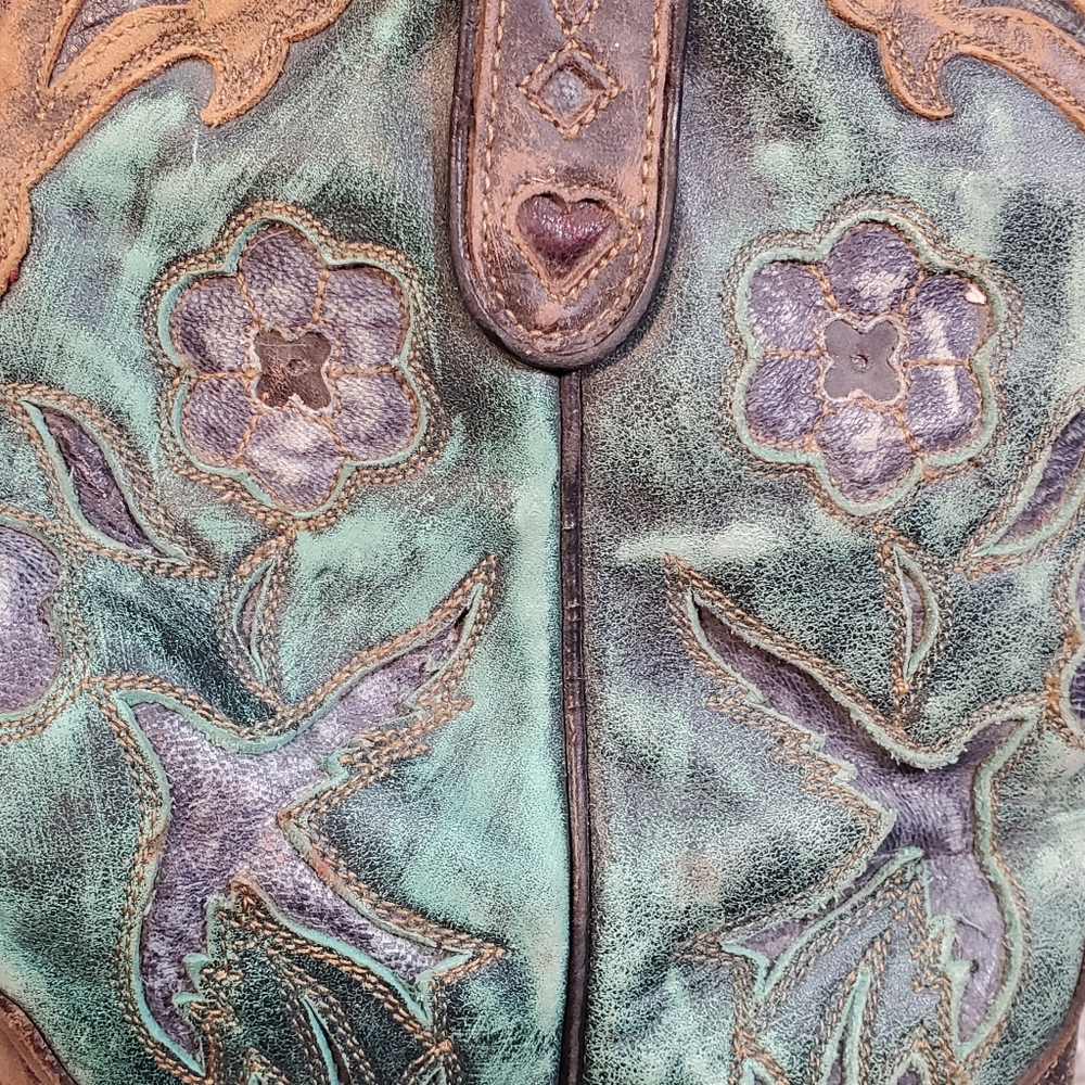 Dan Post Vintage Bluebird Western Boots Size 6 - Picture 8 of 10